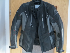 Motorradjacke Textiljacke Damen Gr. 44 schwarz grau neuwertig Bild 4