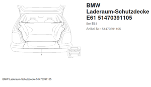 Neue Laderaum-Schutzdecke für BMW Touring 520/525/530 Bild 5