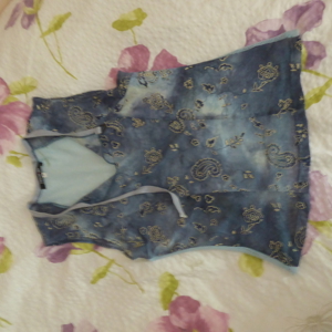 Top Shirt Sommertop Dress IN 40 M blau türkis hinten Mesh ärmellos Bild 4