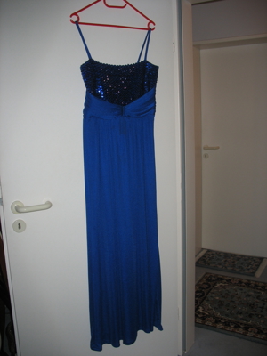 Blaues Partykleid mit Umhang - Größe 40 42