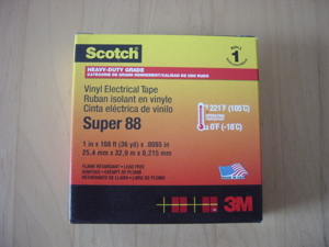 Scotch® Super 88 Viny lElektro-Isolierband 25 M lang neu OVP Kostenloser Versand