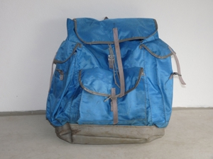 kultiger 70er Jahre Retro-Rucksack, 15 L, blau, Olympia, vintage, Wanderrucksack Bild 1