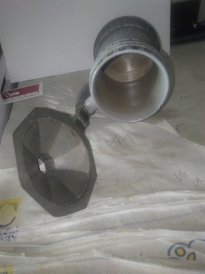 Antiker Bierkrug Turm Motiv mit Zinn Deckel vor 1945 Bild 9