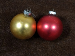 6 x Christbaumkugeln rot & gold Weihnachtsbaumkugeln Baumkugeln Christbaumschmuck Glaskugeln Bild 3