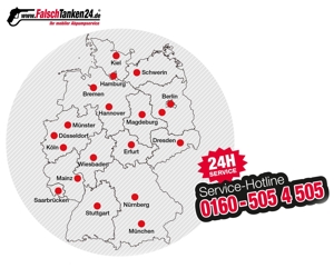 falsch getankt Pannenhilfe Deutschland 24H Mobiler Abpumpservice Bild 2
