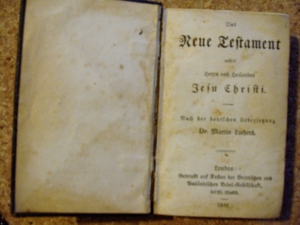 "Das neue Testament unseres Herrn und Heilandes ..." von 1852 Bild 3