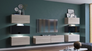 Möbel Wohnzimmer Wohnwand Anbauwand Schrankwand Wohnschrank Mediawand Hochglanz Henri N 72 Bild 6