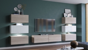 Möbel Wohnzimmer Wohnwand Anbauwand Schrankwand Wohnschrank Mediawand Hochglanz Henri N 72 Bild 7