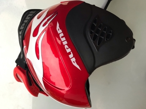 Alpina Ski-Helm + Brille rot weiss Bild 2
