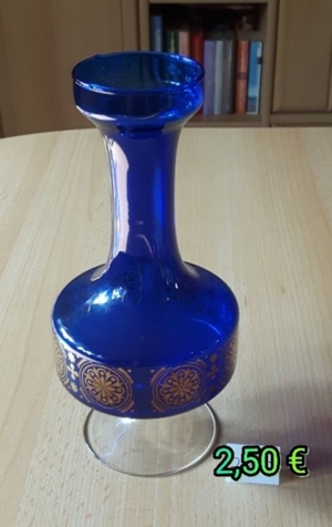 Vasen blau + orange, Keramik + Glas, Dekoration Bild 2