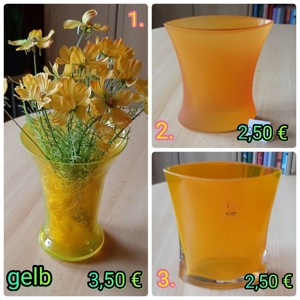 Vasen blau + orange, Keramik + Glas, Dekoration Bild 7