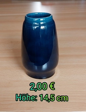 Vasen blau + orange, Keramik + Glas, Dekoration Bild 6