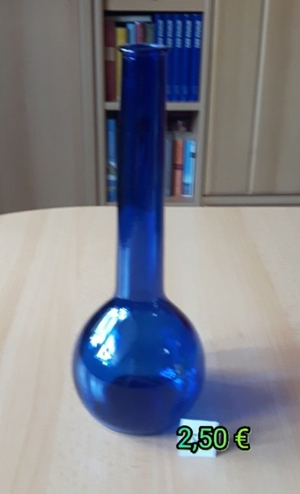 Vasen blau + orange, Keramik + Glas, Dekoration Bild 3