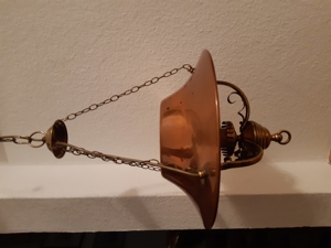 Schöne alte Kupfer-Messinglampe Bild 4
