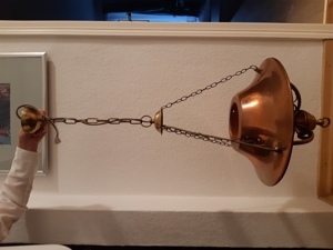 Schöne alte Kupfer-Messinglampe Bild 2