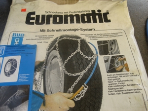 Euromatic Schneekette mit Federstahlring 1 Paar Bild 1