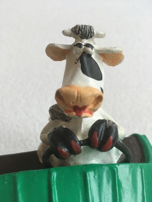 "Die Kuh am Steuer" - L objet on delire" - Unikat, Kunstobjekt mit Humor von TOMAHAWK, mit Gag! Bild 4