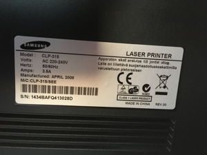 Neu! Color Laser Printer Farb Laser Drucker Samsung CLP-315 Bild 9