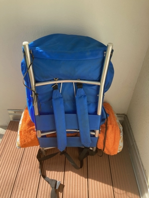Trekking Backpack   Rucksack, blau, sehr robust, leicht, gereinigter gebrauchter Zustand Bild 6