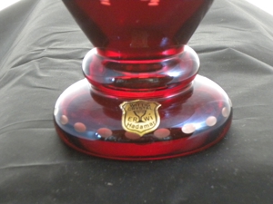 Große, sehr schöne Wittig Crystal ERWI Rubinglas Vase, Handarbeit Bild 9