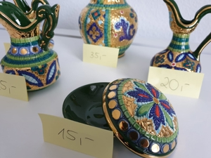 Italienische Vasen / handbemalt mit Gold Bild 15