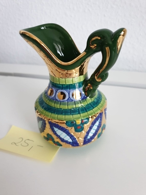Italienische Vasen / handbemalt mit Gold Bild 9
