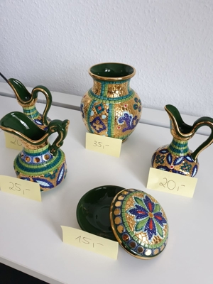 Italienische Vasen / handbemalt mit Gold Bild 16