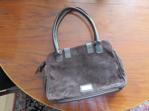 Damenhandtasche wildleder braun Marke Manas Bild 1