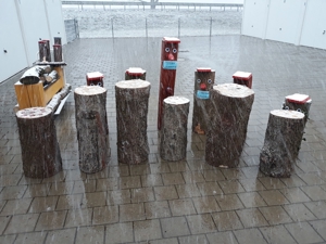 Teelichte Baumstamm Bild 8