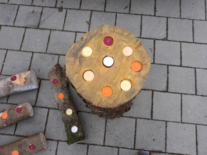 Teelichte Baumstamm Bild 6