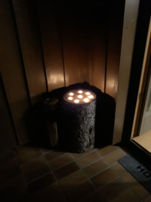 Teelichte Baumstamm Bild 2