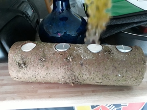 Massivholz Teelichthalter Bild 4