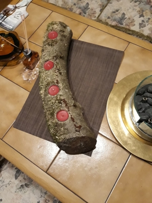 Massivholz Teelichthalter Bild 2