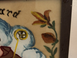 St. Leonhard, alte Hinterglasmalerei, Hinterglasbilder, religiöse Volkskunst Pferdeapostel, Votiv Bild 6