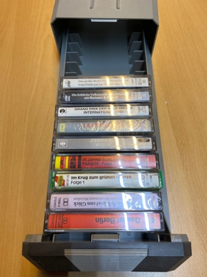 Aufbewahrungsbox für Cassetten (16 Stück), Schubfach inkl. Cassetten Bild 2