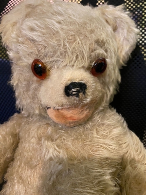 Für Sammler: Plüsch-Teddy ca. 1965, bewegliche Beine
