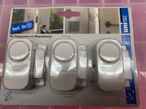 3 x Tür-/Fensteralarm mit Magnetkontakt, neu und ovp