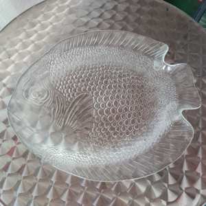 Servierplatte Glas Fischmuster Bild 1