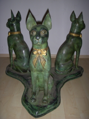Fine Arts Couchtisch Bronze 3 Katzen Bild 11