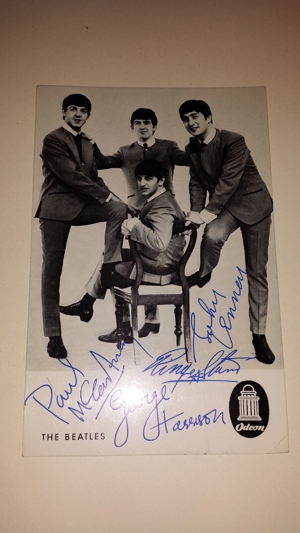 The Beatles Autogrammkarte