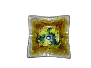 Designobjekt: psychedelisch-grüner Eisglas / Bubbles-Aschenbecher Bild 9