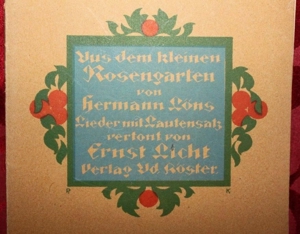 Löns, Herrmann - aus dem kleinen Rosengarten Bild 1