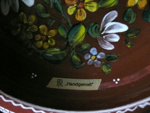 Wunderschöne, alte Schale / Wandteller der Pfrontner Keramik Bild 7