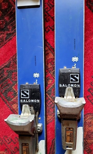 1 Paar alte Skier Fischer Salomon zum Benutzen oder als Dekoration Bild 6