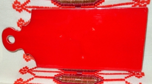 Feuerrote Wandkeramik, 60er/70er Jahre, Veilchen, Wächtersbacher Bild 8