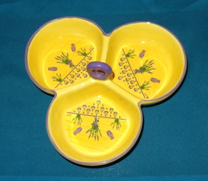 Herrliche, gelbe Provence Keramik Servierschale / Anbieterschale Bild 5