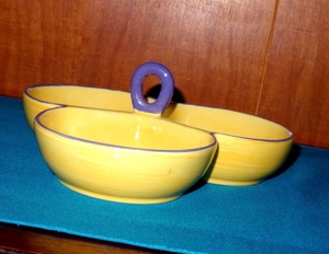 Herrliche, gelbe Provence Keramik Servierschale / Anbieterschale Bild 2