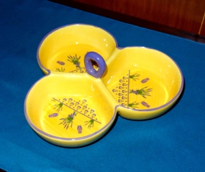 Herrliche, gelbe Provence Keramik Servierschale / Anbieterschale Bild 6