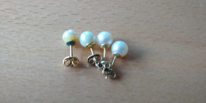 Halskette, Armband & Ohrstecker - Zuchtperlen (Erbstücke) Bild 3