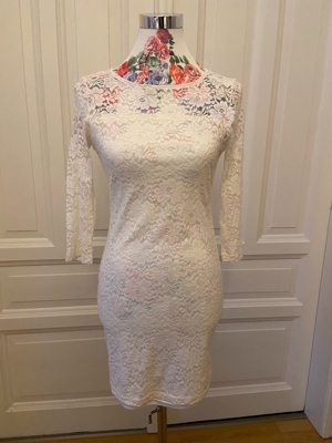 Spitzenkleid Creme, M